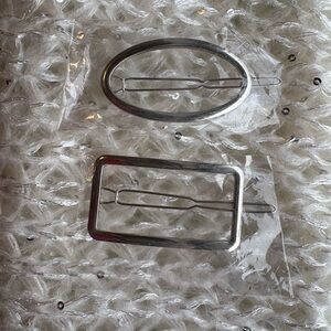 🎁 3for10 or FREE WITH PURCHASE Silver Hair Clip Set